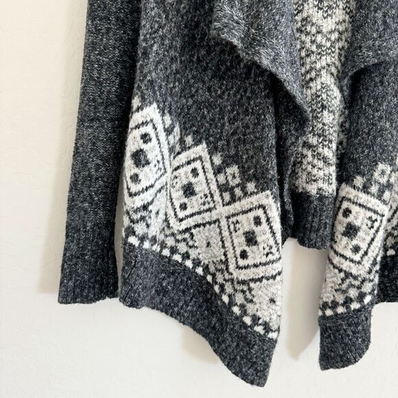 Hollister Open Front Aztec Cardigan Sweater Nordic Sz S - Picture 4 of 9